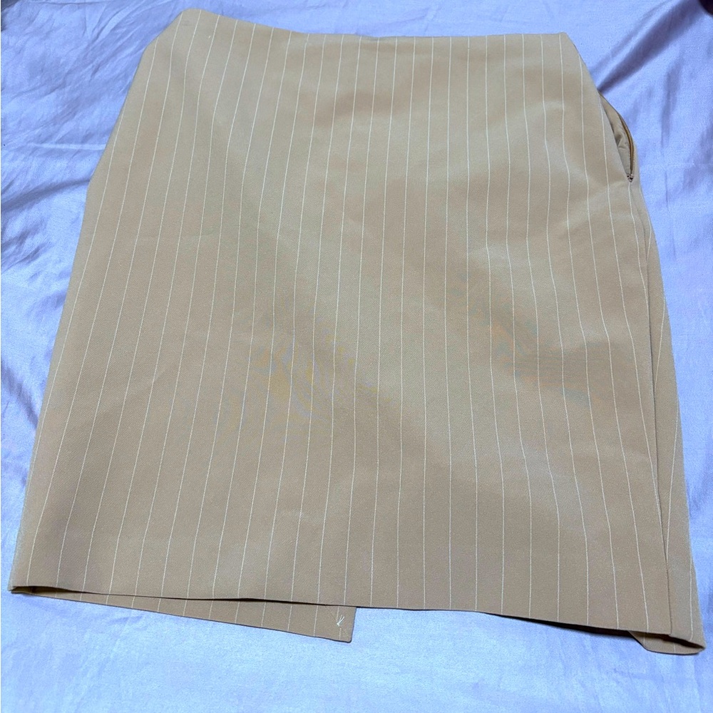 Express Orange Pinstripe Skirt size 4